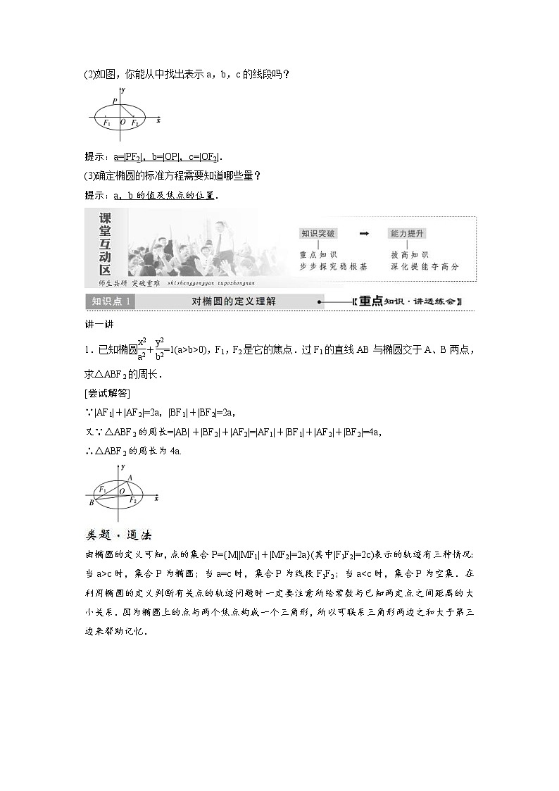 2021年高中数学选修1-1教学案:2.1《椭圆》 教师版 (含答案)教案第2页
