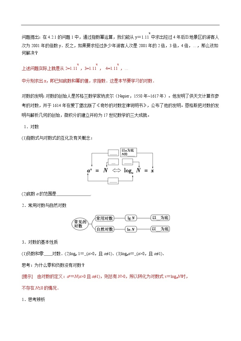 人教A版（2019年）必修一数学4.3.1  对数的概念（课件、教案、学案、配套练习含解析）02