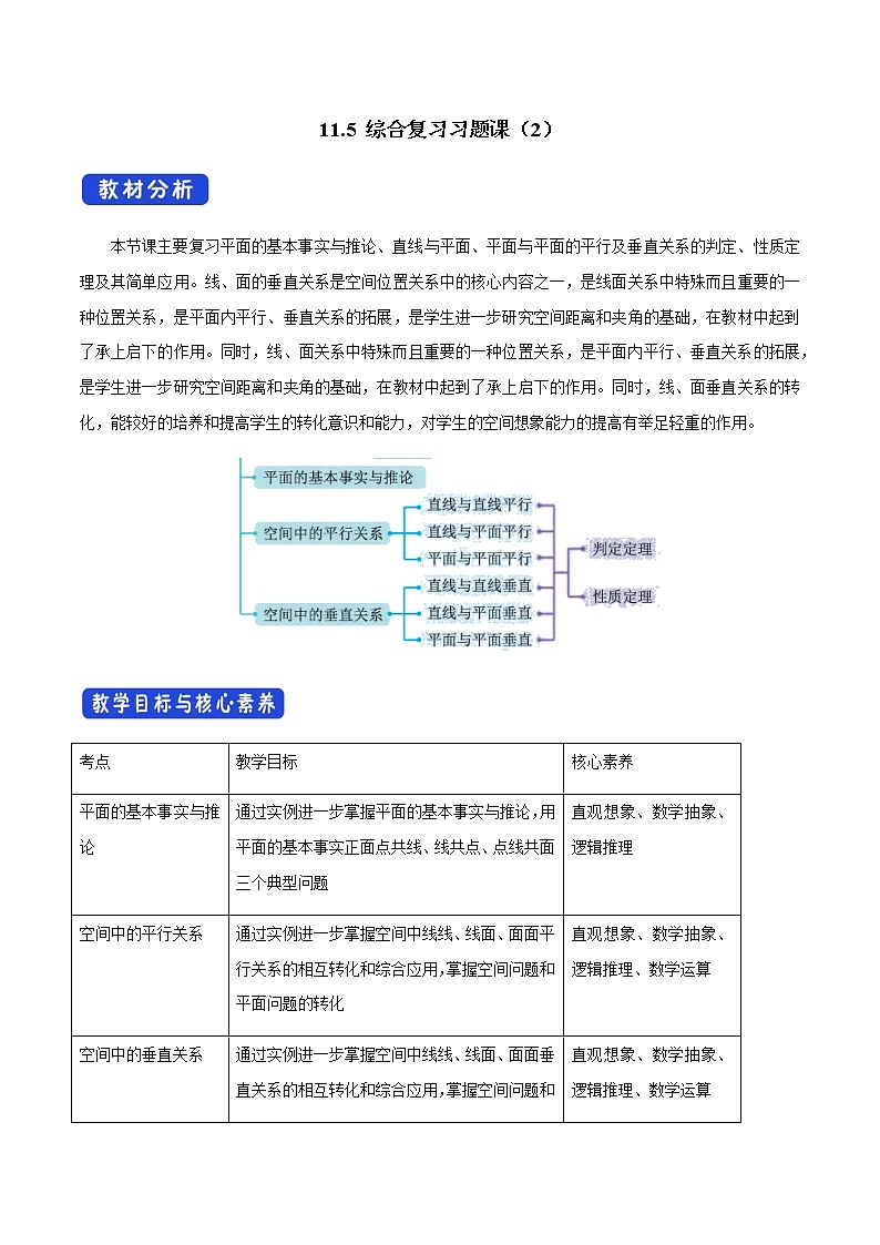 【新教材精创】11.5 综合复习习题课(2)教学设计(1)-人教B版高中数学必修第四册第1页
