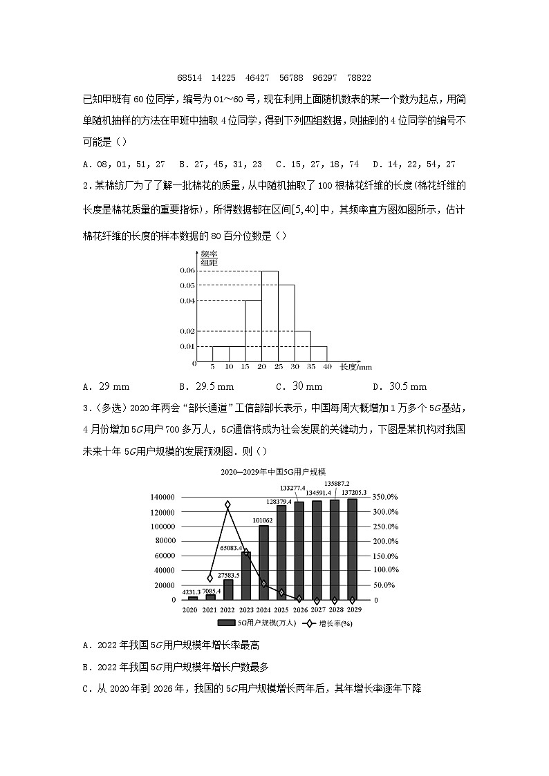 新教材2020_2021学年高一数学下学期暑假训练6统计第3页