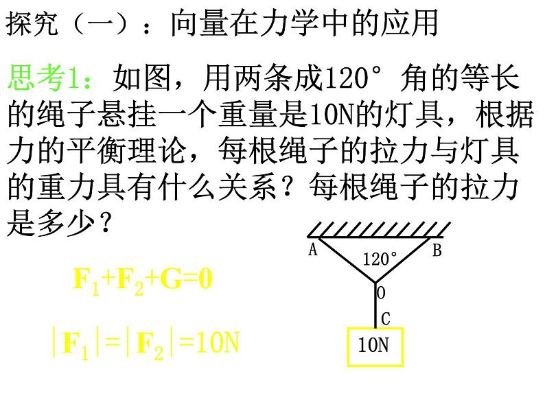 人教版高一上册数学课件《向量在物理中的应用举例》第5页