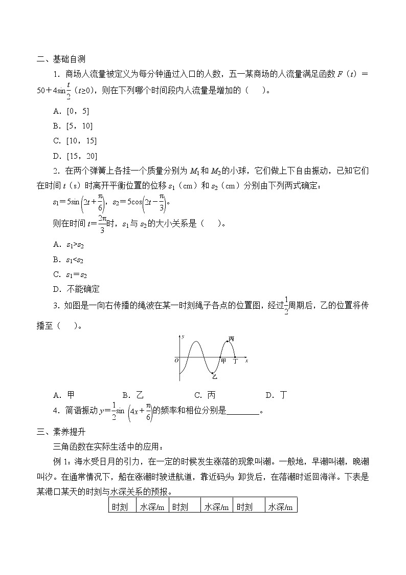 (学案)数学建模活动周期现象的描述02