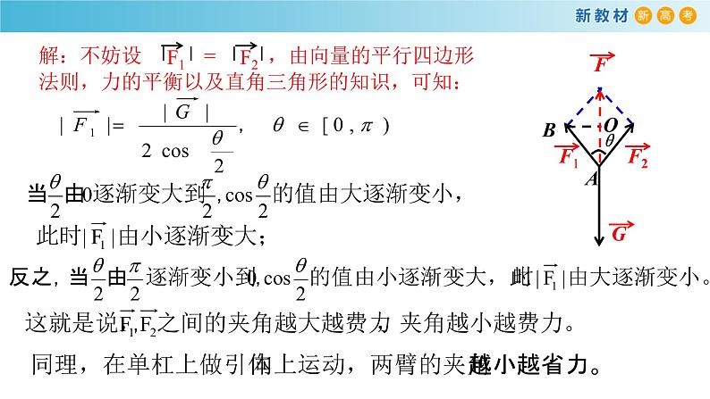 【新教材精创】6.4.2 向量在物理中的应用举例 课件(1)-人教A版高中数学必修第二册(共18张PPT)05