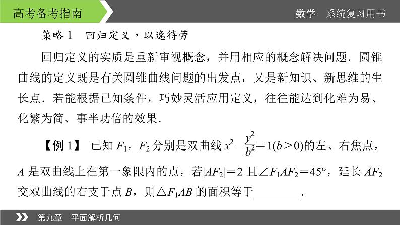 2022版高考数学一轮复习课件:经典微课5+探秘圆锥曲线的优化运算策略+【高考】03