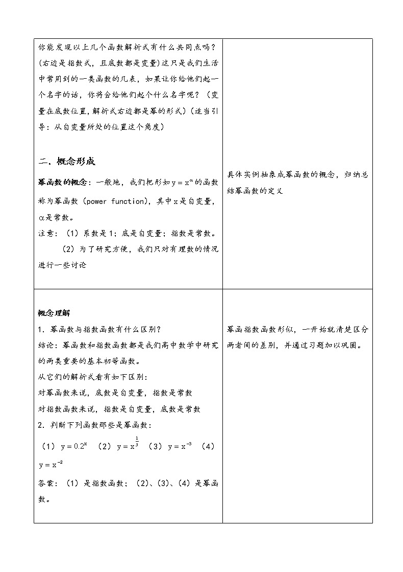 苏教版高中数学必修一 3.3 幂函数(5)(教案)03