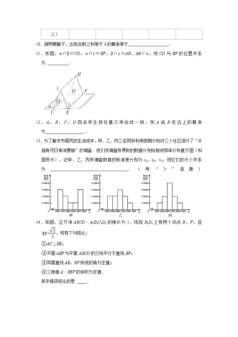 天津市河东区2020-2021学年高一下学期期末考试质量检测数学试题+Word版含解析第3页