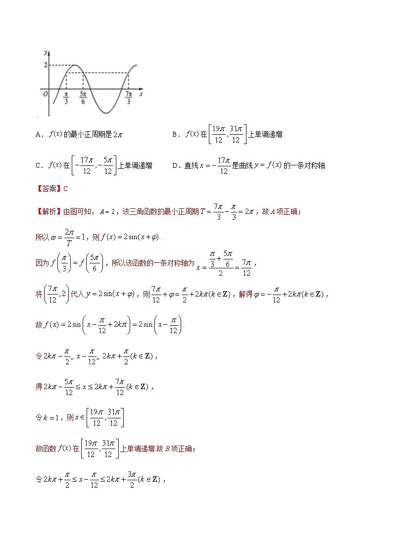 2021年高中数学人教版必修第一册:第五章《三角函数(章末测试)(解析版)03