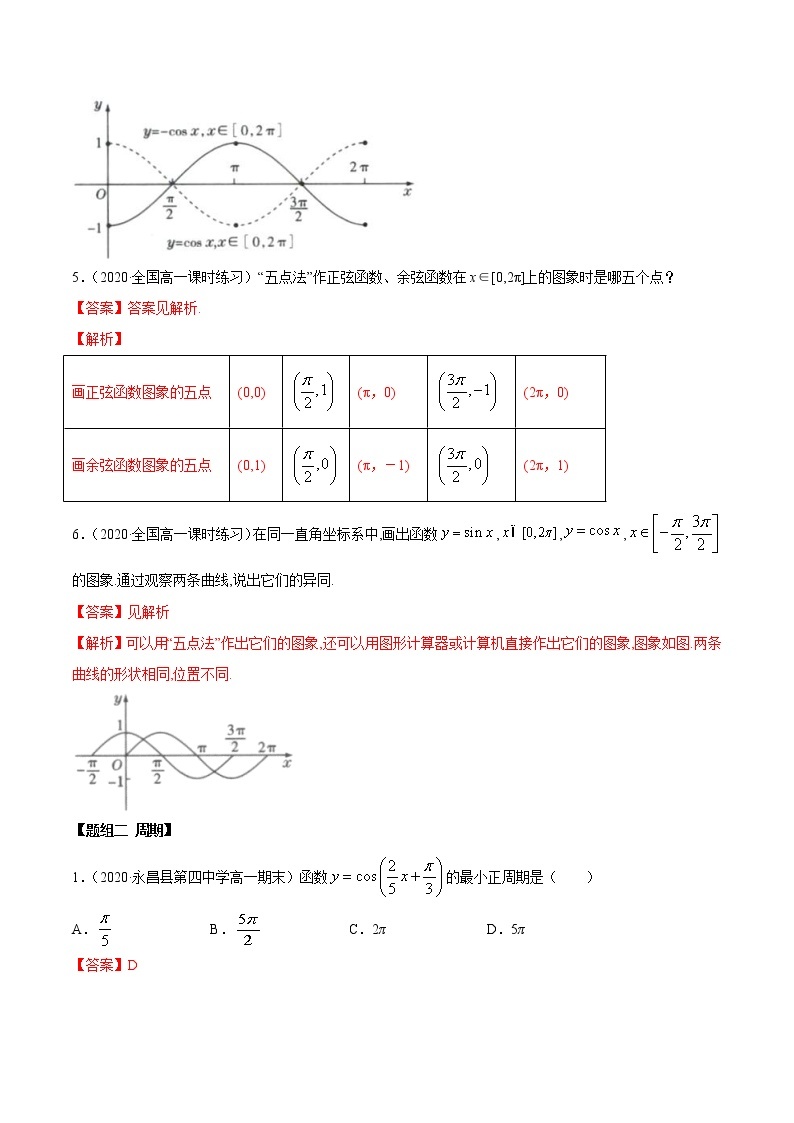 2021年高中数学人教版必修第一册：5.4《三角函数的图象与性质》练习卷(解析版)03