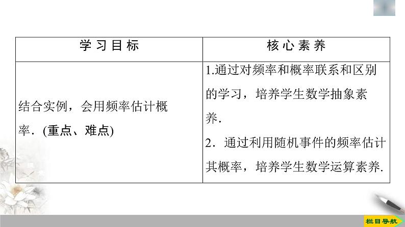 人教版高中数学必修第二册第10章习题课件10.3.1《频率的稳定性》(含答案)第2页