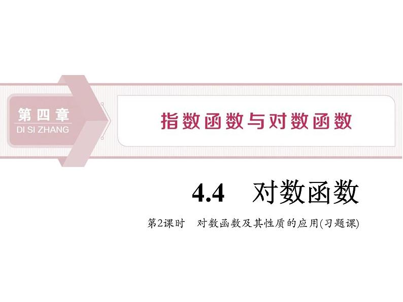 《对数函数》指数函数与对数函数PPT(第2课时对数函数及其性质的应用)课件PPT第1页