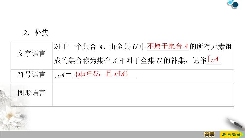 《集合的基本运算》集合与常用逻辑用语PPT课件(第2课时补集)第6页