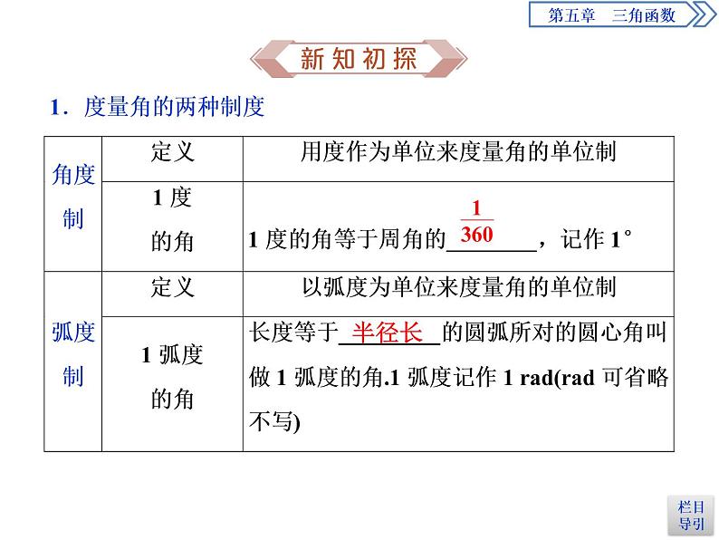 《任意角和弧度制》三角函数PPT(第二课时弧度制)课件PPT第4页
