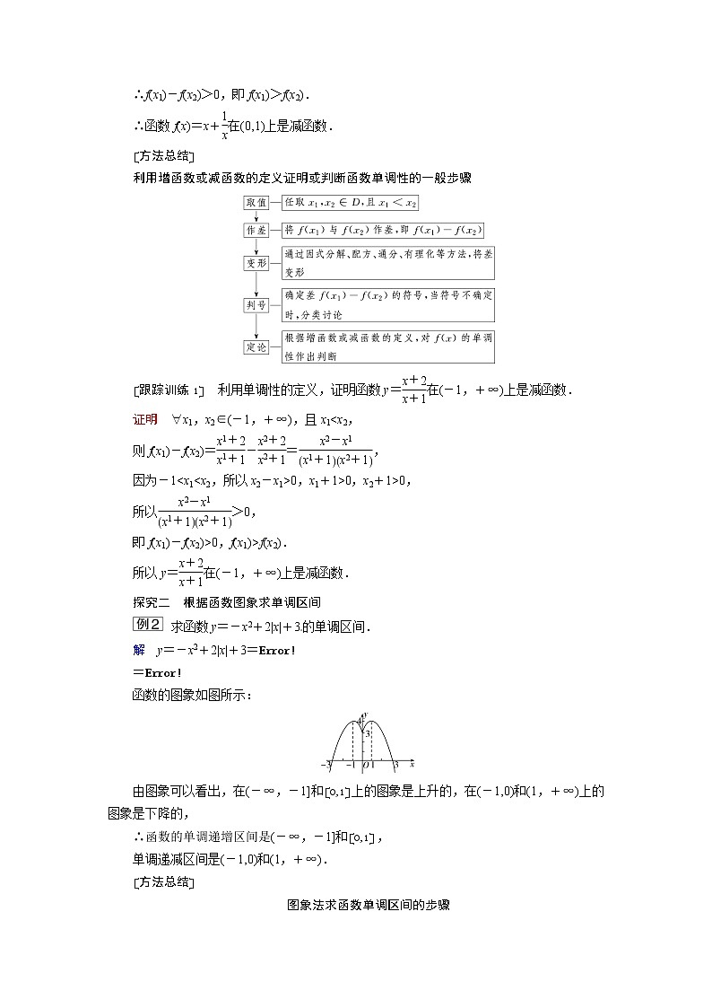 高中数学人教A版必修第一册3.2.1 第1课时 函数的单调性课时作业含解析第3页