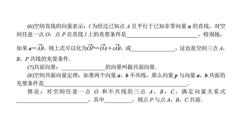 2022届新高考一轮复习人教B版 7.5 空间直角坐标系、空间向量及其运算 课件(54张)第3页