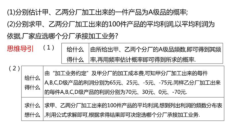 2022版高三全国统考数学(文)大一轮备考课件:解题思维8 高考中概率、统计解答题的提分策略04