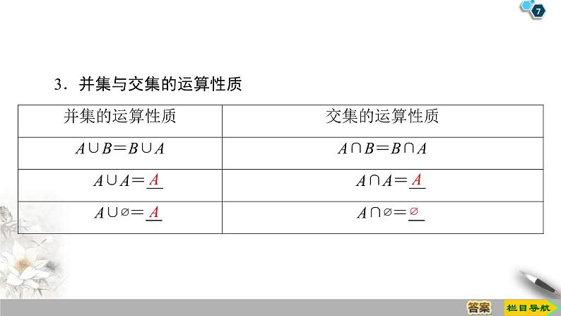 2021年人教版高中数学必修第一册课件:第1章1.3《第1课时并集与交集》(含答案)07