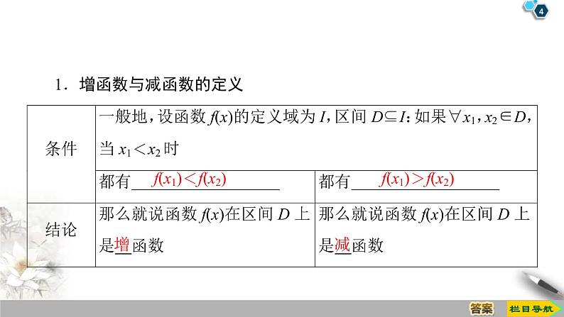 2021年人教版高中数学必修第一册课件:第3章3.2.1《第1课时函数的单调性》(含答案)第4页