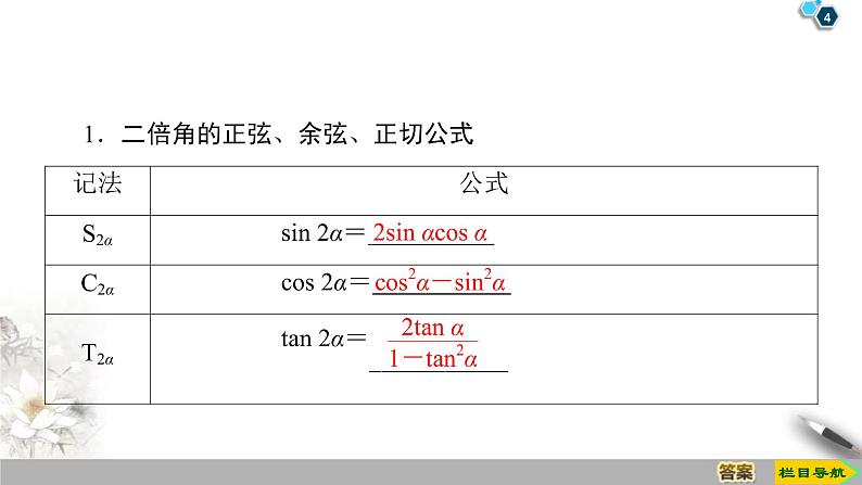2021年人教版高中数学必修第一册课件:第5章5.5.1《第4课时二倍角的正弦、余弦、正切公式》(含答案)第4页