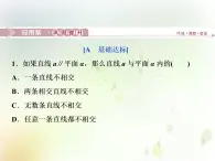 高中数学人教B版必修二1.2.2空间中的平行关系第1课时平行直线直线与平面平行应用案巩固提升课件（25张）