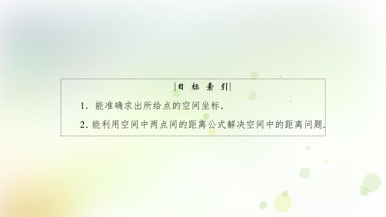 高中数学人教B版必修二空间直角坐标系空间两点的距离公式课件（39张）04