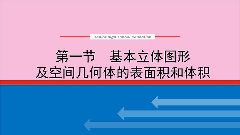 新教材2022届高考数学人教版一轮复习课件:8.1 基本立体图形及空间几何体的表面积和体积第1页