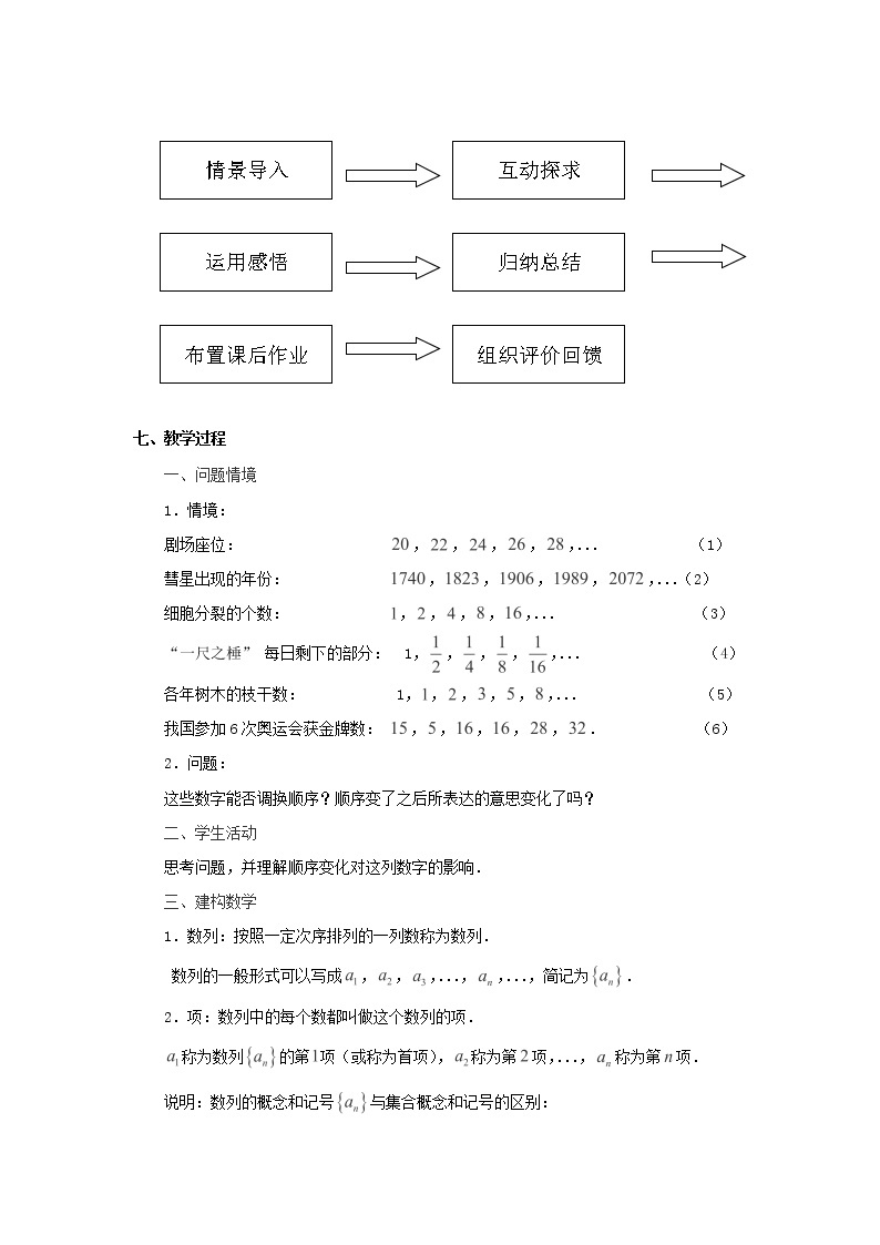 沪教版（上海）高二数学上册 7.1 数列 教案02