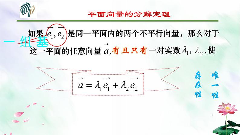 沪教版(上海)高二数学上册 《8.3平面向量的分解定理》 课件06