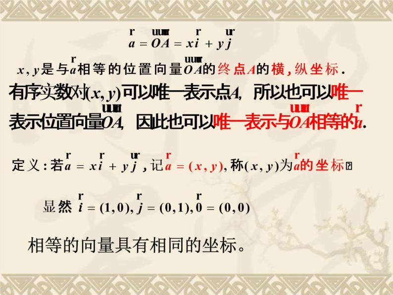 沪教版（上海）高二数学上册 8.1 向量的坐标表示及其运算_ 课件07