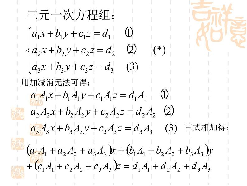 沪教版(上海)高二数学上册 9.4 三阶行列式_ 课件03