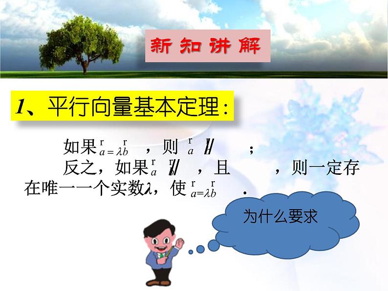 高中数学人教B版必修四 2.1.5 向量共线的条件与轴上向量坐标运算 课件(15张)03