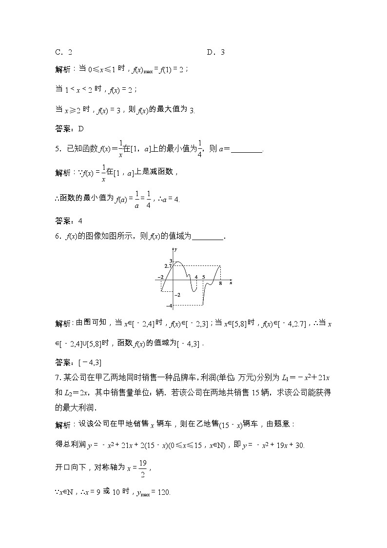高中数学北师大版必修一 第二章函数函数的单调性二 作业第2页