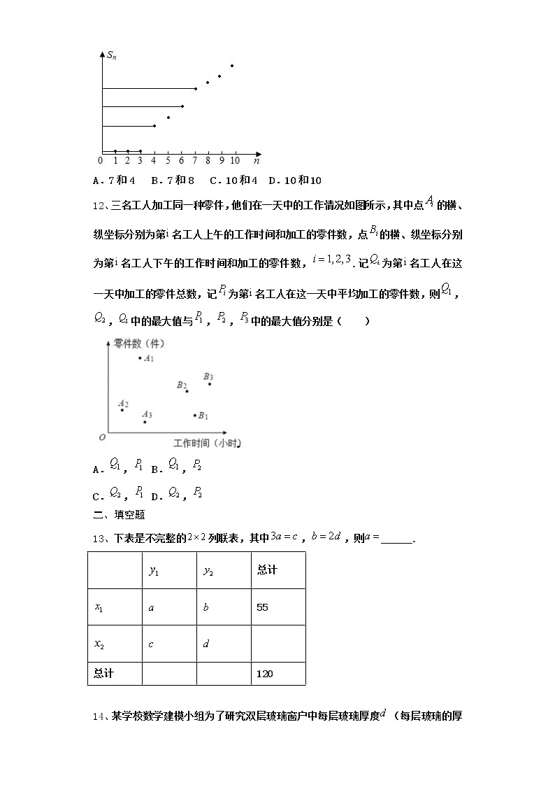 高中数学北师大版必修三 1.8 最小二乘估计 作业2 练习03