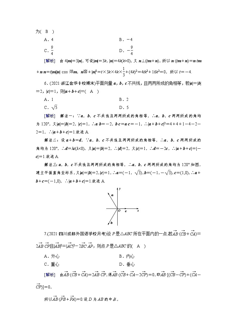 2022版新高考数学人教版一轮练习:第四章 平面向量、数系的扩充与复数的引入第2页