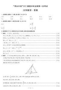2022届河南省大联考“顶尖计划”高三上学期第一次考试文科数学试题(PDF版)