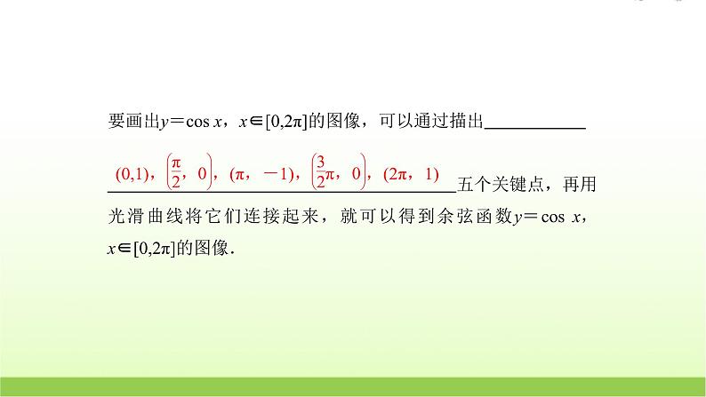高中数学北师大版必修四 1.6.1余弦函数的图像 课件(22张)03