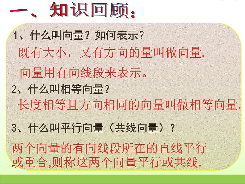 高中数学北师大版必修四 2.2.1向量的加法 课件(19张)第3页