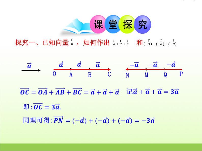 高中数学北师大版必修四 2.3.1数乘向量 课件(22张)06