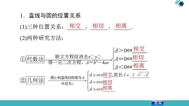 2020版一轮数学:8.4-直线与圆、圆与圆的位置关系课件PPT第5页