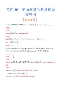 考向25 平面向量的数量积及其应用(重点)-备战2022年高考数学一轮复习考点微专题学案(新高考地区专用)
