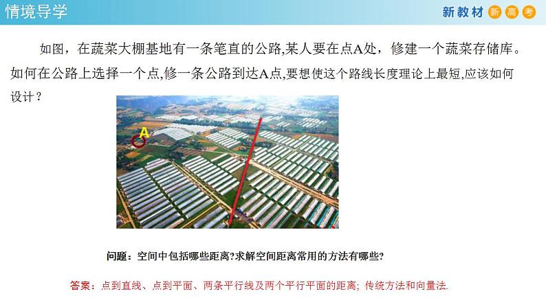 2021年人教版高中数学选择性必修第一册1.4.2《用空间向量研究距离、夹角问题(1)》课件(共27张)(含答案)第3页