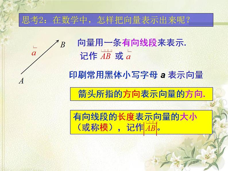 高中数学北师大版必修四 2.1.2向量的概念 课件(22张)第6页