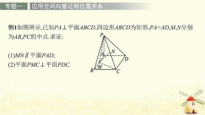 高中数学第一章空间向量与立体几何章末整合课件新人教A版选择性必修第一册第6页
