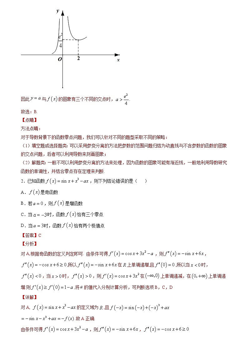 专题21 导数解决函数零点交点和方程根的问题(解析版)第3页