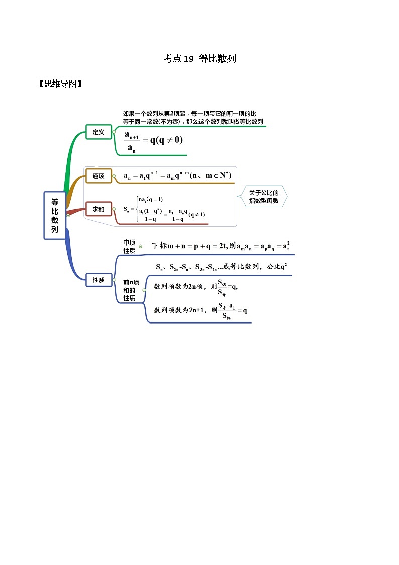 考点19 等比数列(讲解)(原卷版)01