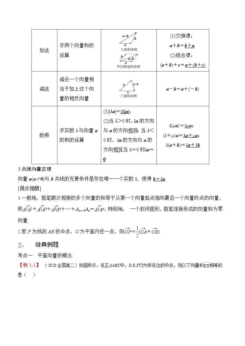 第27讲-平面向量的概念及线性运算（讲义版）学案02