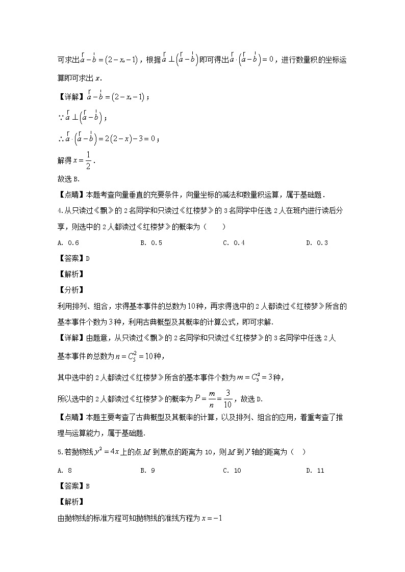 辽宁省葫芦岛市协作校、锦州市2020届高三一模考试数学（文）试题+Word版含解析02