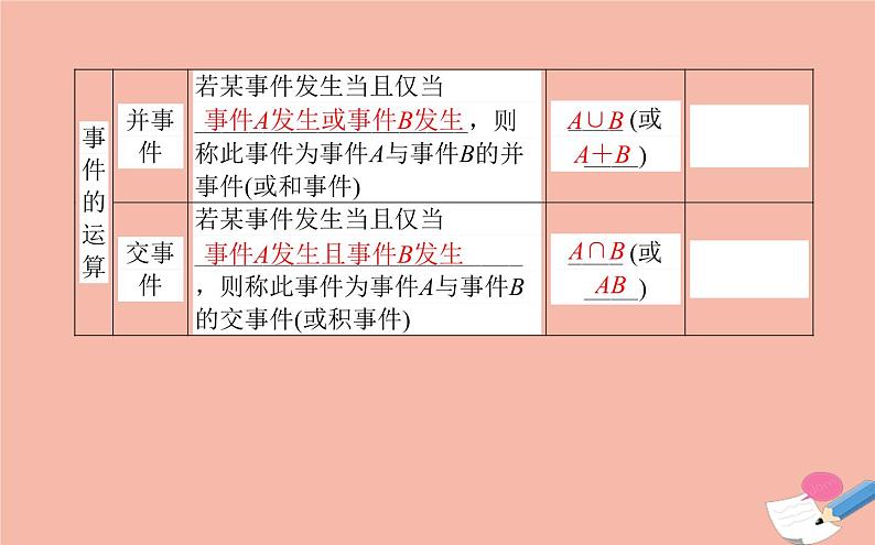高中数学第三章概率3.1.3概率的基本性质课件新人教A版必修306