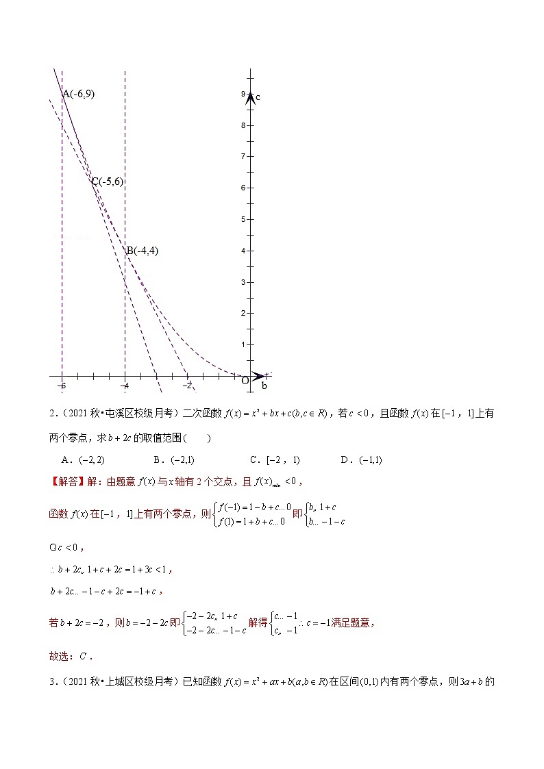 第6讲 二次函数中的双参数问题-2022年新高考数学二轮专题突破精练02