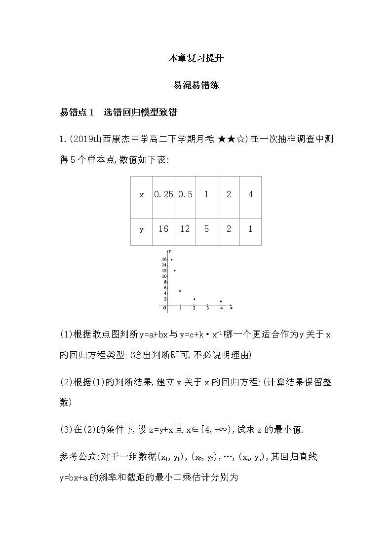 第三章 统计案例复习提升 试卷01