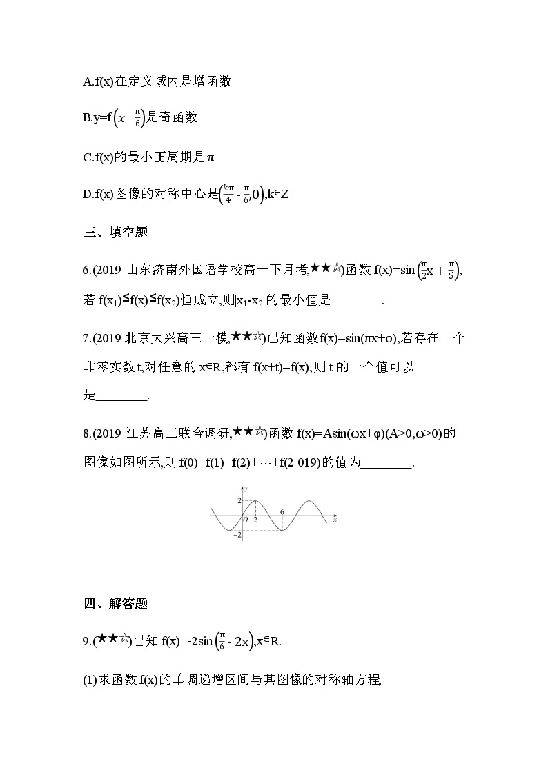 专题强化练4 三角函数图像与性质的应用02